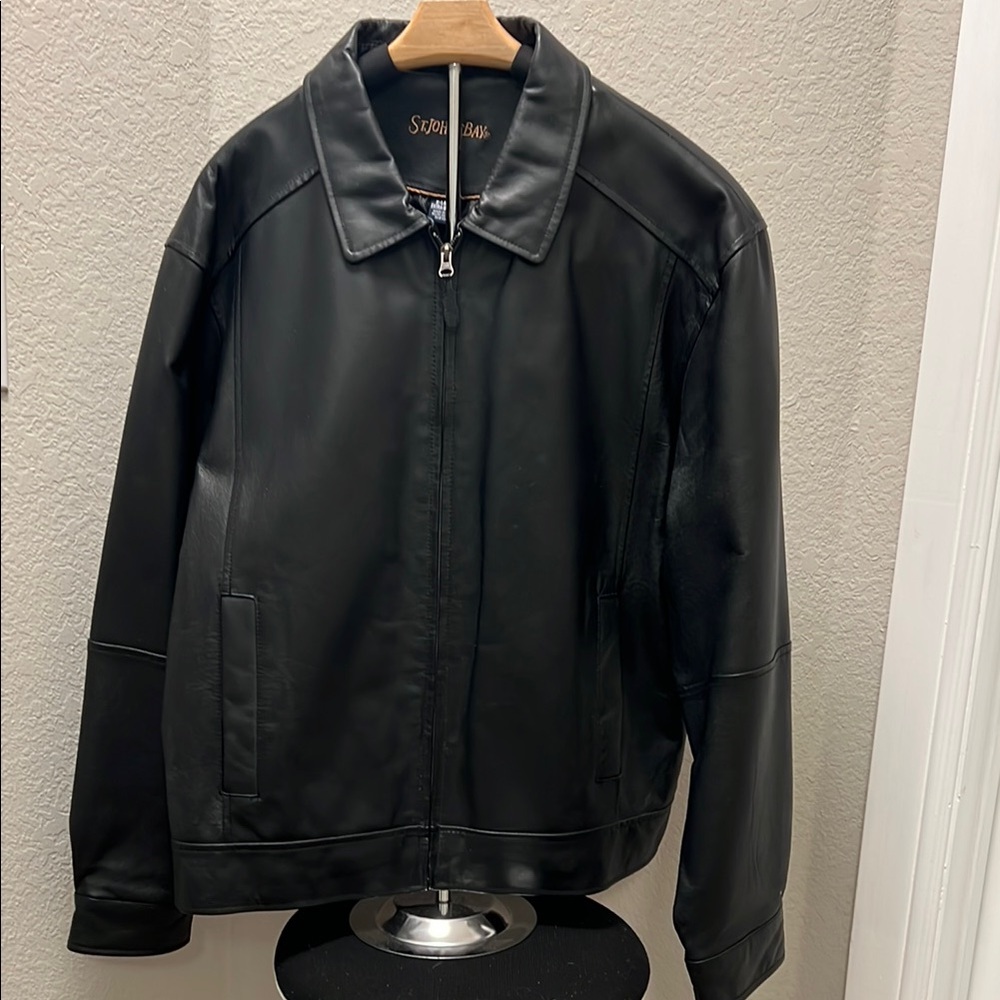St. John’s Bay Stylish Black Leather Jacket